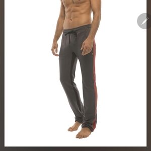 Ultra Flex Yoga Track & Yoga Sweat Pant (CHARCOAL w/Cinnabar & Black) $110 Small